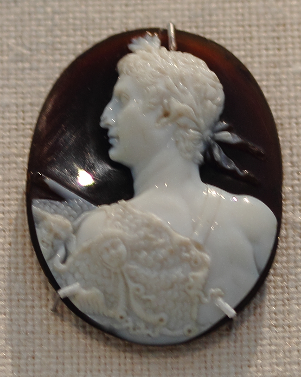 Sardonyx cameo portrait of Augustus.